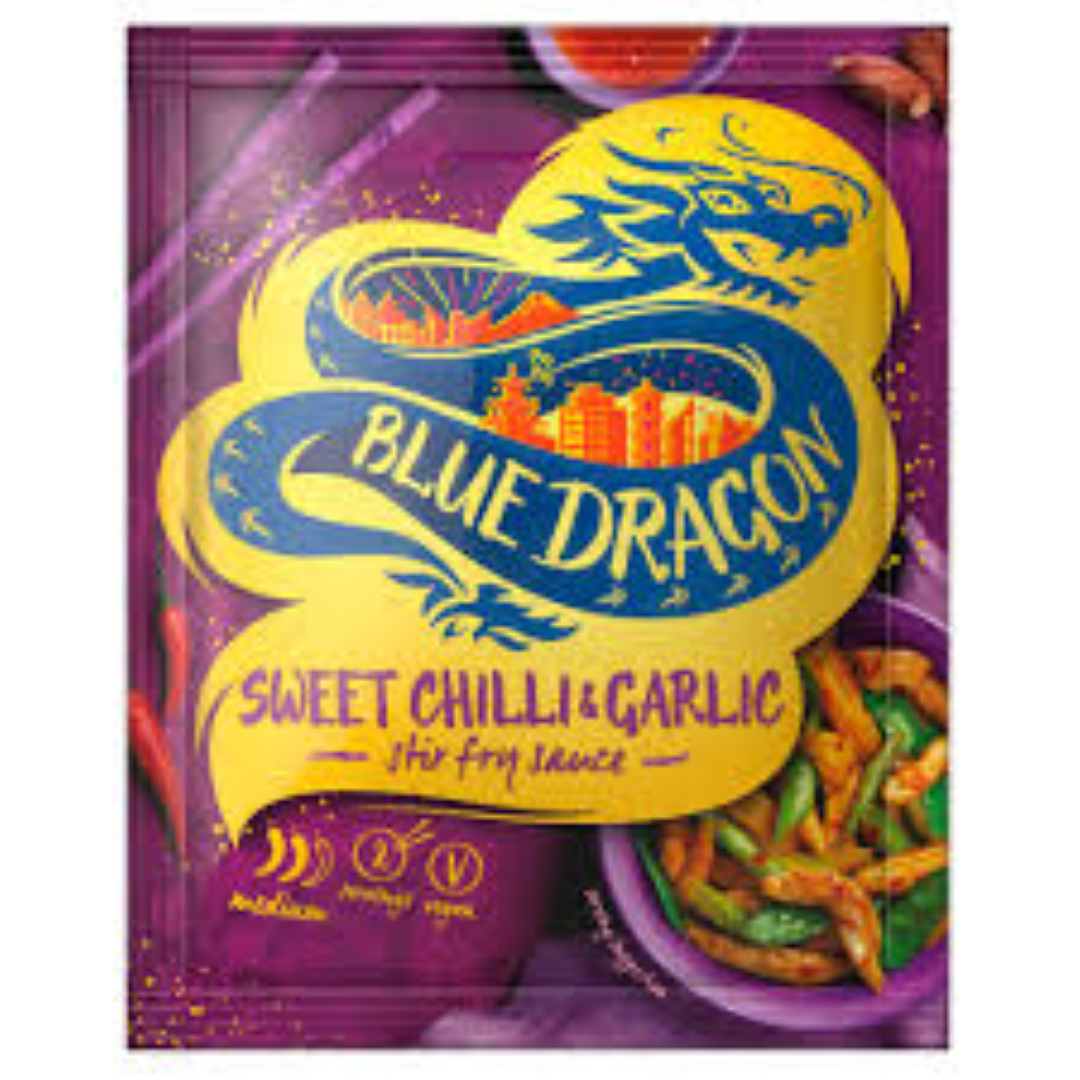 BLUE DRAGON S/CHILLI&GARLIC FRY SCE 120G